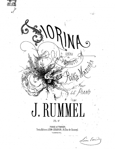 Rummel - Polka-mazurka sur des motifs de 'Fiorina' - Score