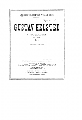 Helsted - String Quartet (No. 4)