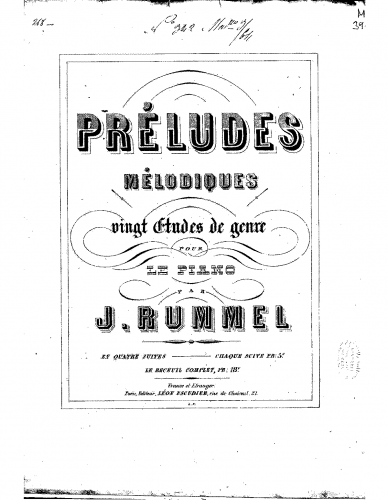 Rummel - Préludes mélodiques - Score
