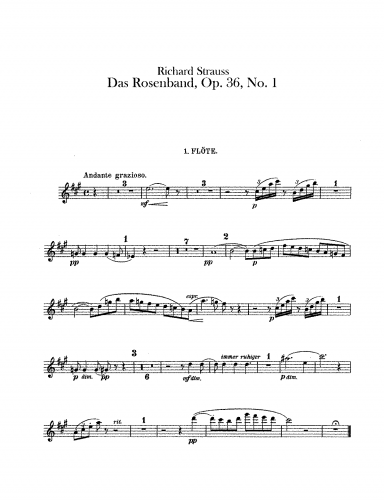Strauss - 4 Lieder - 1. Rosenband - For Voice & Orchestra