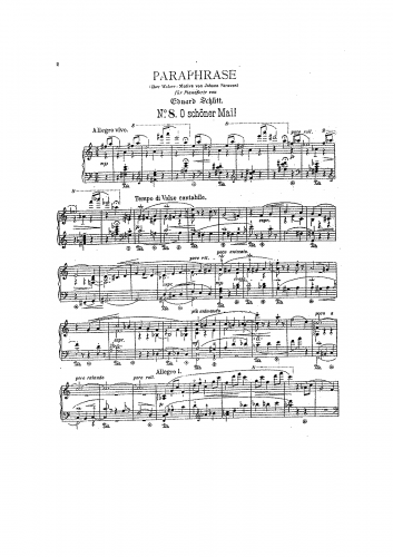 Schütt - Concert Paraphrases on J. Strauss's Waltz Motifs - No. 8 - O schöner Mai! (O Beautiful May!)