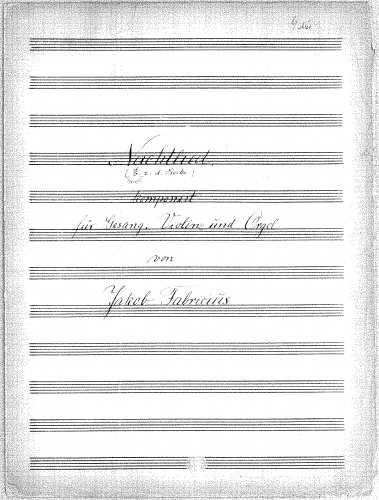 Fabricius - Lys i Natten - Manuscript score