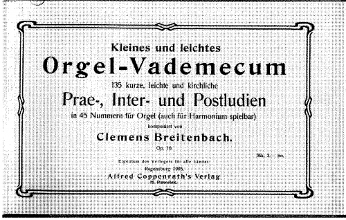 Breitenbach - Orgel-Wademecum - Score