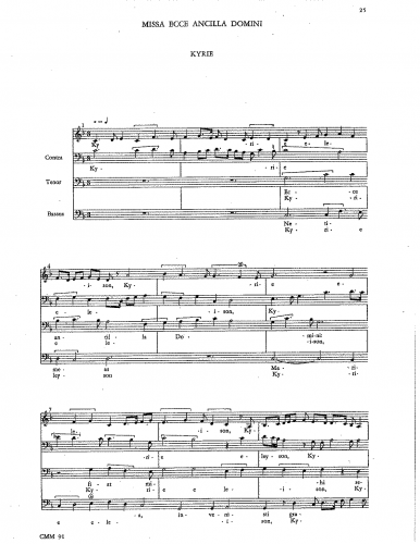 Regis - Missa Ecce Ancilla Domini - Score