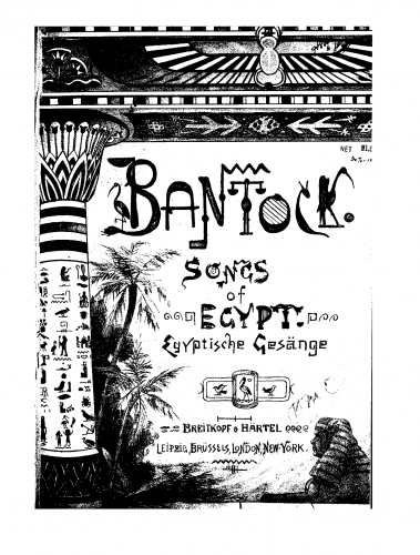 Bantock - Songs of Egypt - Score