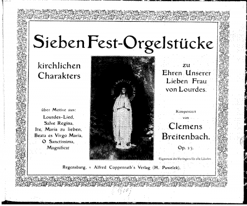 Breitenbach - 7 Fest-Orgelstücke - Score