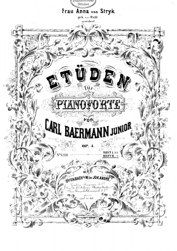 Baermann Jr. - Etudes, Op. 4 - Book II - (Etudes Nos. 7 - 12)