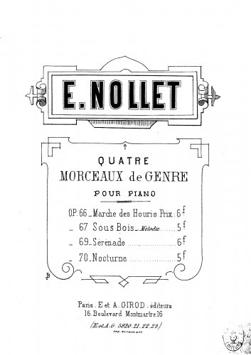 Nollet - Marche des Houris - Score