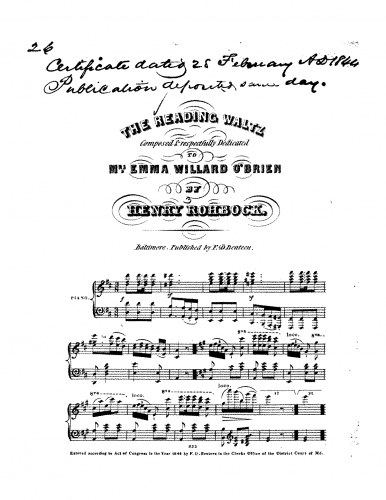 Rohbock - Reading Waltz - Score