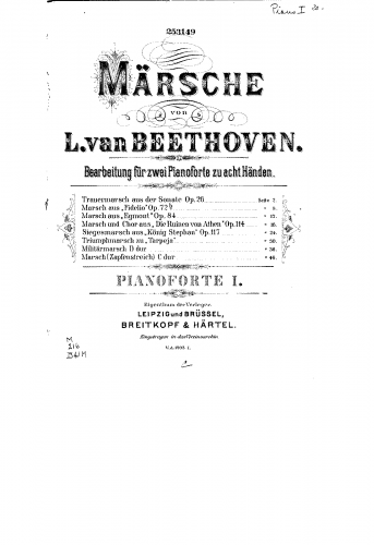 Beethoven - Piano Sonata No. 12, Op. 26 - III. Marcia Funebre For 2 Pianos 8 hands (Horn)