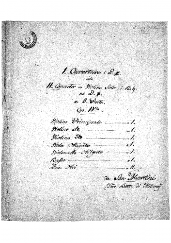 Sammartini - Overture and 2 Concertos