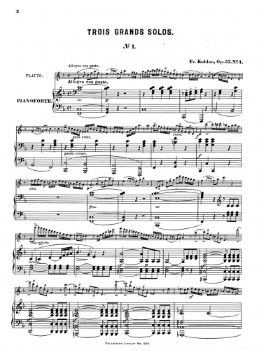 Kuhlau - 3 Grand Solos for Flute, Op. 57