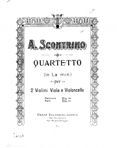 Scontrino - String Quartet in A Minor