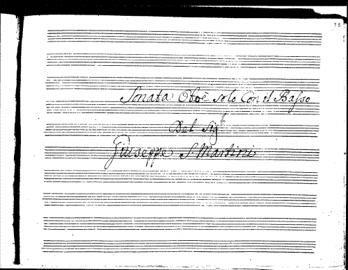 Sammartini - Oboe Sonata in E-flat major - Score