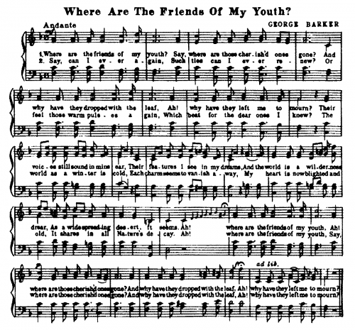 Barker - Where are the friends of my youth - For Mixed Chorus - Score