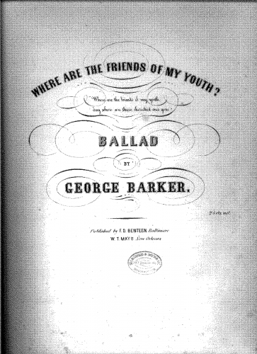 Barker - Where are the friends of my youth - Score