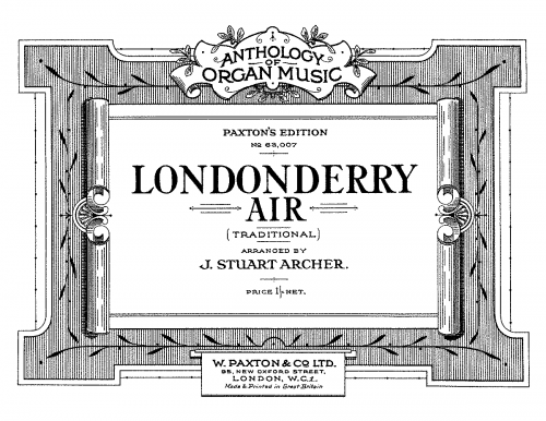 Archer - Londonderry Air - Score