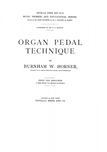 Horner - Organ Pedal Technique - Complete Text