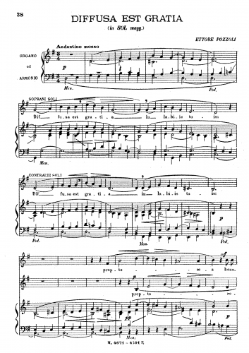 Pozzoli - Diffusa est gratia - Vocal Score