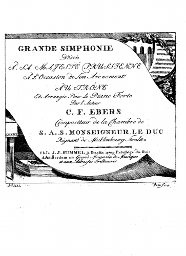 Ebers - Symphony in C major - For Piano solo (Composer) - Score