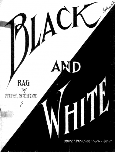 Botsford - Black and White Rag - Score