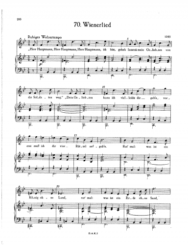 Eisler - Wienerlied - Score