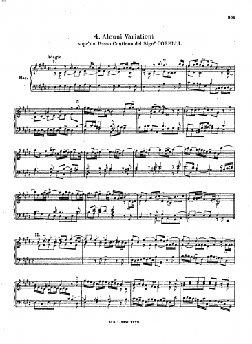 Walther - Gesammelte Werke fur Orgel - Alcuni Variationi sopr' un Basso continuo del Sigr. Corelli (E major)