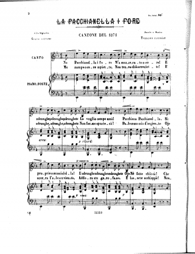 Cottrau - La pacchianella i fore - complete score