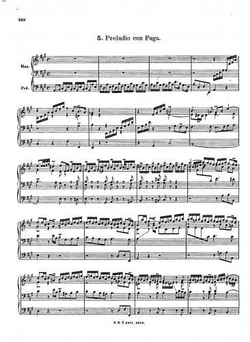 Walther - Preludio con Fuga A-Dur - Score