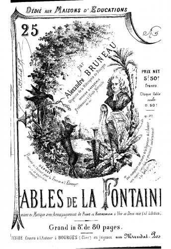 Bruneau - Vingt-cinq fables de La Fontaine - Score