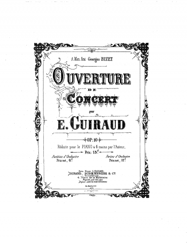 Guiraud - Ouverture d'Arteveld - For Piano 4 hands (Composer) - Score