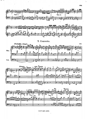 Walther - Concert G-Dur - Organ Scores - Score