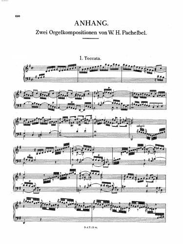 Pachelbel - Organ Works - Score