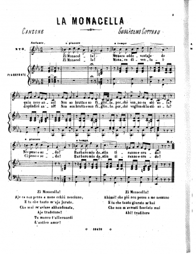 Cottrau - La monacella - complete score