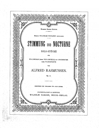 Rasmussen - Stimmung und Nocturne, Op. 11 - Score