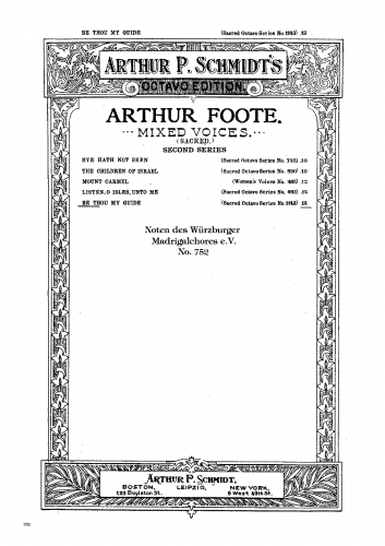Foote - Be thou my guide - Score