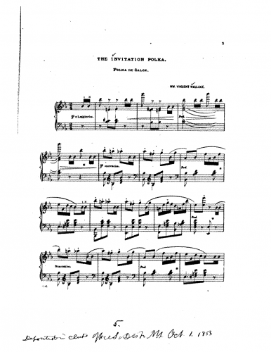 Wallace - The Invitation Polka - Score