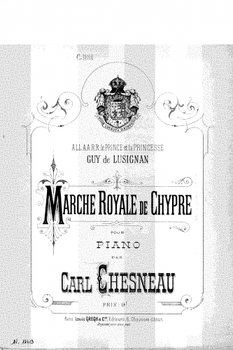 Chesneau - Marche royale de Chypre - Score