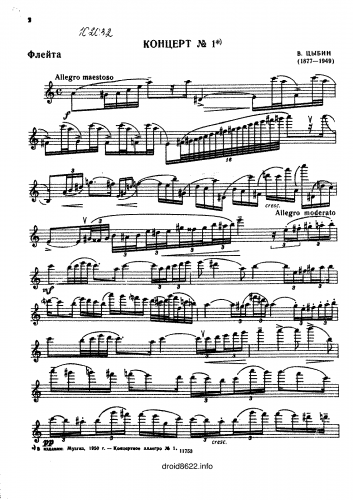 Tsybin - Concert Allegro No. 1 / ?????????? ??????? No. 1 - Complete Score and Flute part