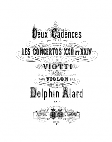 Viotti - Violin Concerto No. 24 - Cadenza For Violin (Alard) - Violin Part