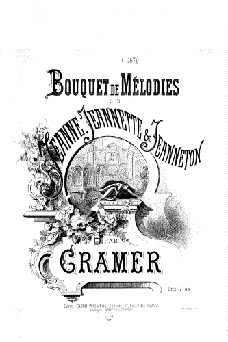 Cramer - Bouquet de mélodies sur 'Jeanne, Jeannette et Jeanneton' - Score