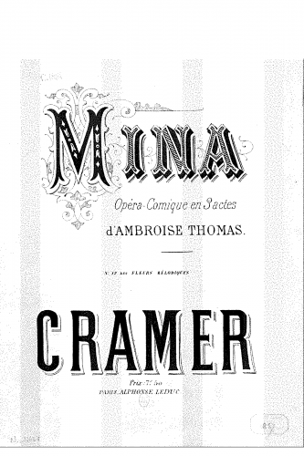 Cramer - Fleur mélodique sur 'Mina' - Score