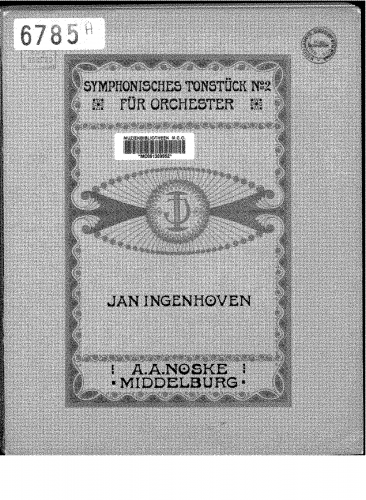Ingenhoven - Symphonisches Tonstück No. 2 - Score