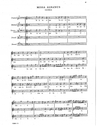 Fayrfax - Missa Albanus - Score