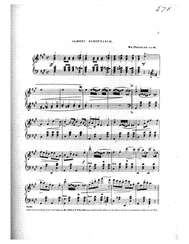 Dressler - Alboni Schottisch - Score