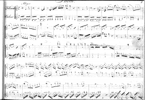 Gerson - Duet for Flute and Violin in C major - Score
