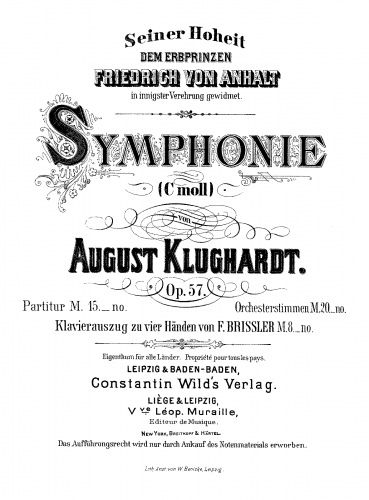 Klughardt - Symphony No. 4 - Score