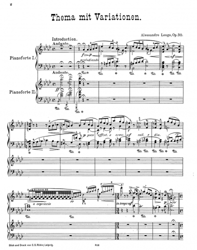 Longo - Tema con variazioni - Score