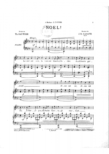 Ganaye - Noël! - Score