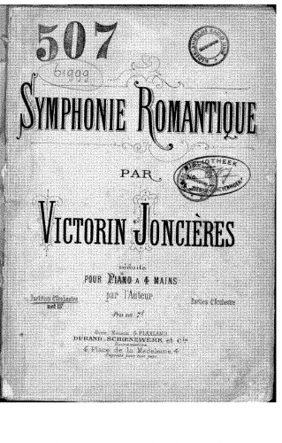 Joncières - Symphonie romantique - Score